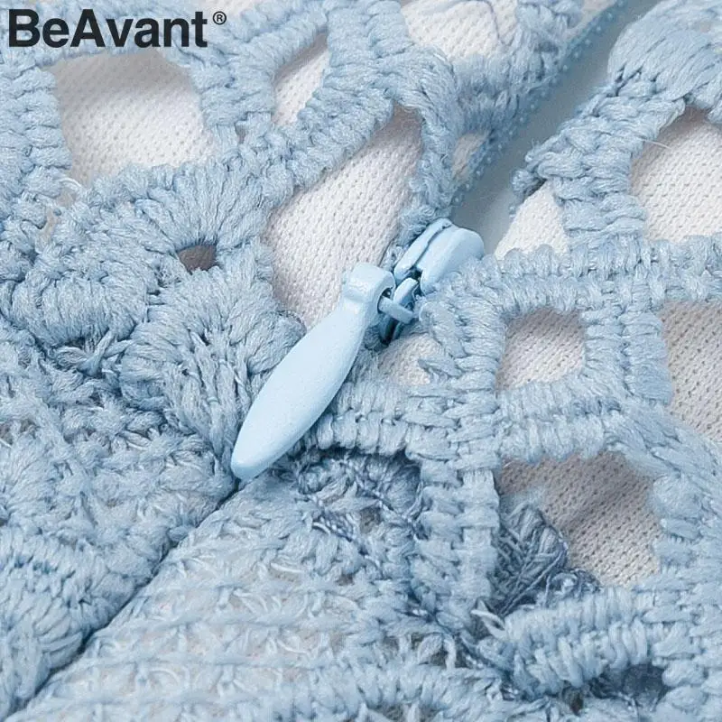 BeAvant сексуальное открытое осеннее платье для женщин с высокой талией и вышивкой, облегающее платье для вечеринок, шикарное платье с длинным рукавом на молнии, Дамское Платье