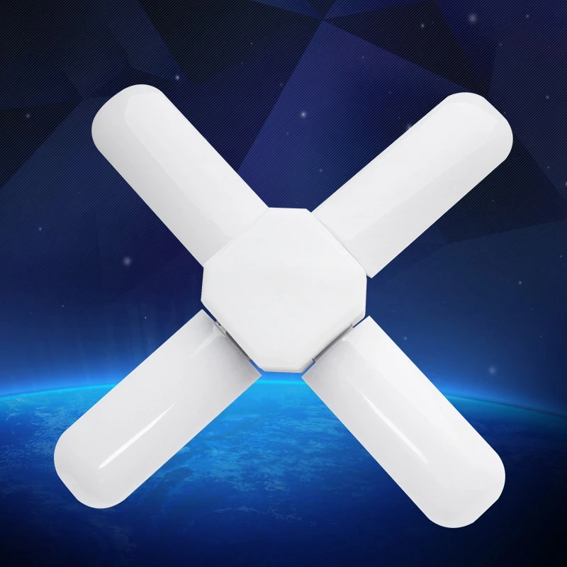 

FULL-AC85-265V LED Bulb 60W E27 Home Energy Saving High Brightness Ceiling Lamp Foldable Fan Blade Adjustable Angle