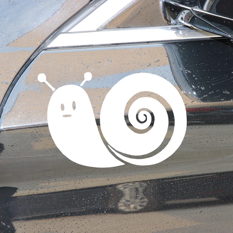 

YJZT 15.1CM*10.1CM Snail Cartoon Lovely Decor Vinyl Decal Body Of Car Car Sticker Pattern Black/Silver C4-2490