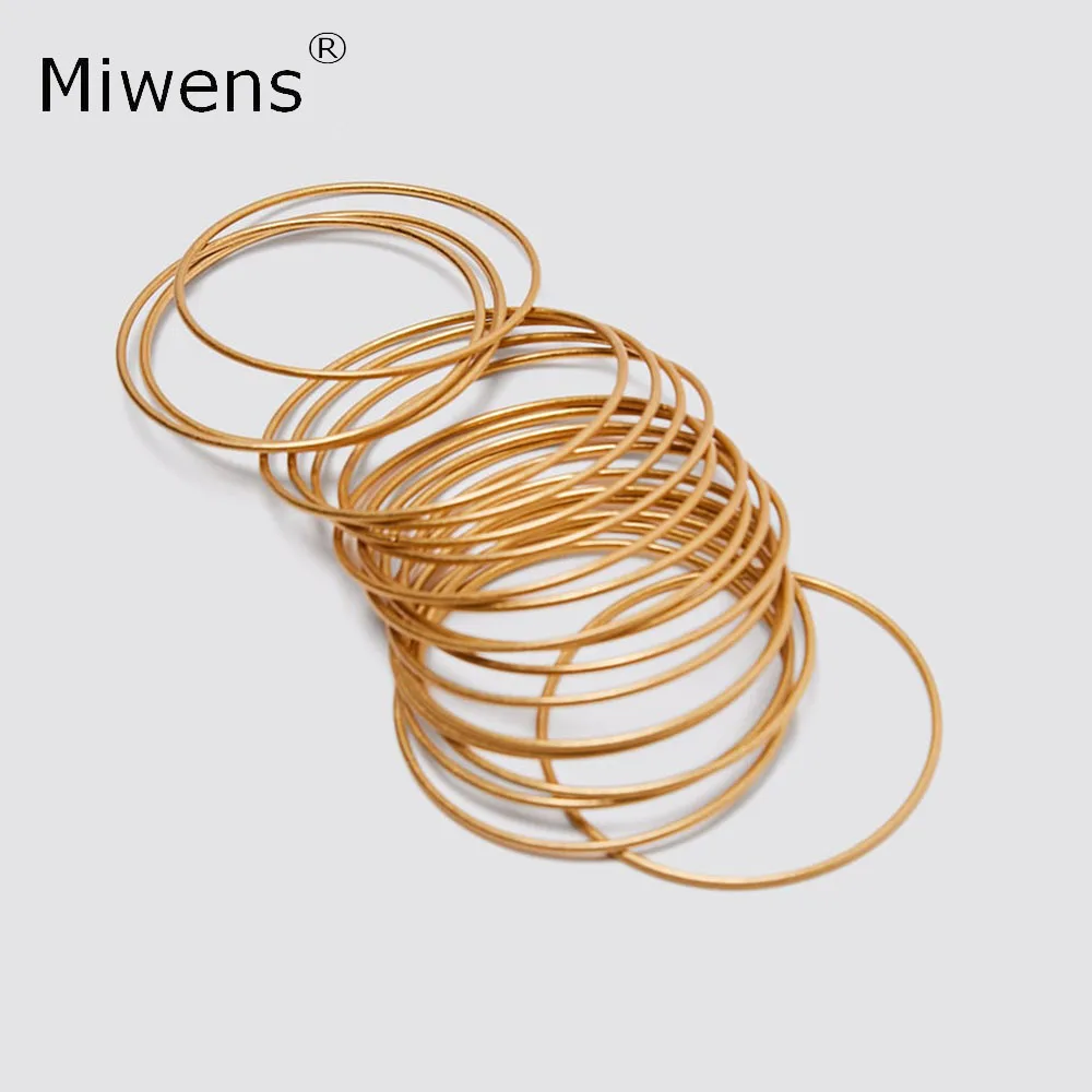 Miwens Za несколько тонких металлических Браслеты Набор для Для женщин 2020 панк
