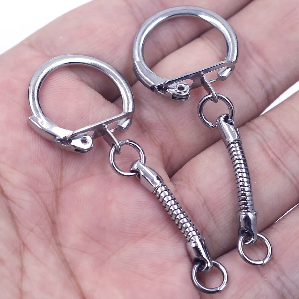 Брелок для ключей Змея 20 шт. металлический хромированный Подходит европейских