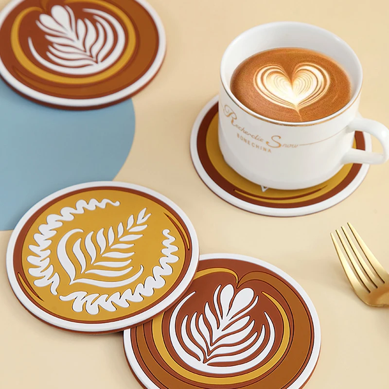 

Креативные подставки для латте, коврик для чашек, Теплоизоляционный нескользящий коврик для кружек, чашек, кастрюль, посуды, подставки для к...