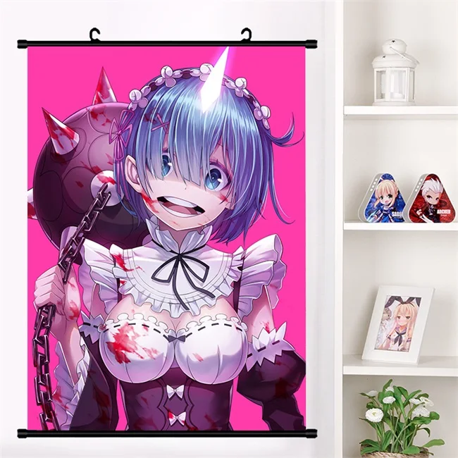 T Аниме Re: zero kara hajimeru isekai seikatsu Beatrice Emilia настенный плакат коллекция домашнего декора - Цвет: T
