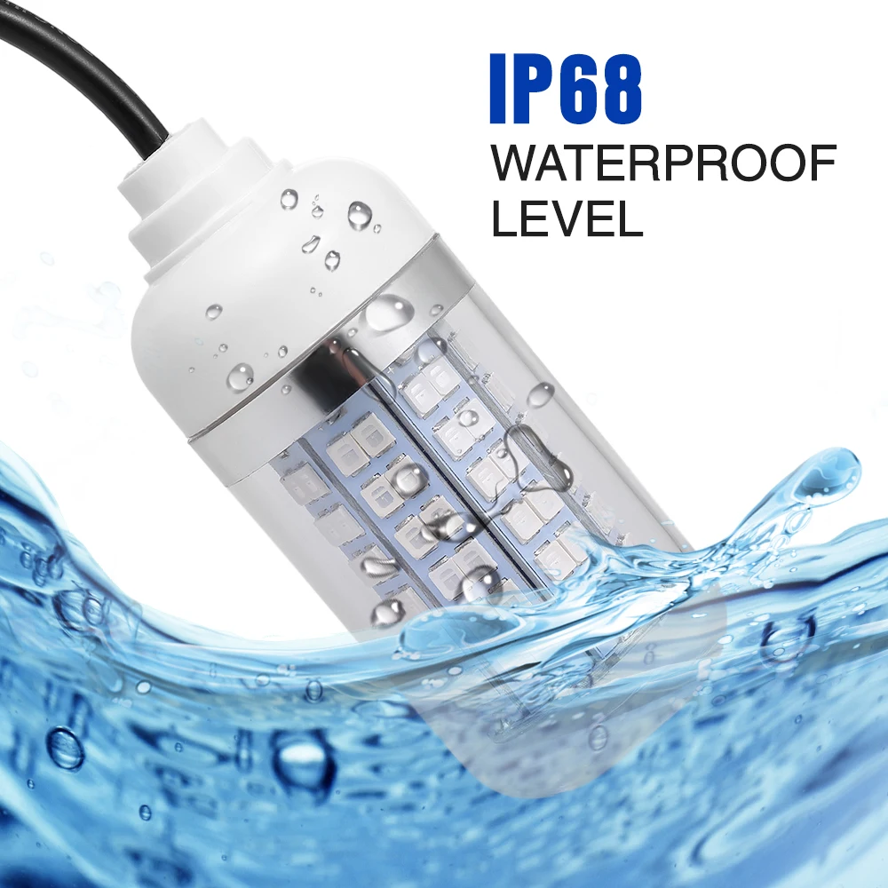 12 В 15 Вт подводный рыболовный притягивающий светильник светодиодный система