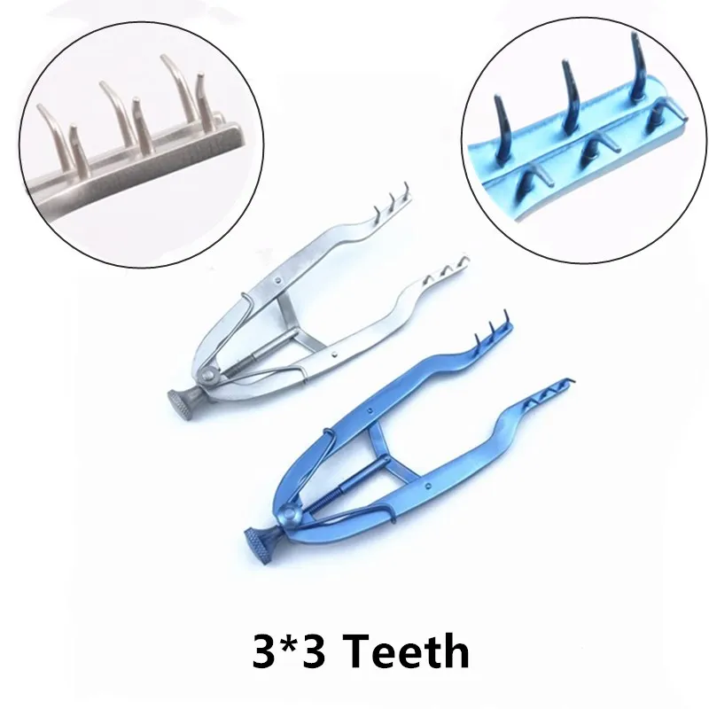 

3*3 tooth Lacrimal sac retractor Stevenson Eye Speculums ophthalmic double eyelid surgical instrument