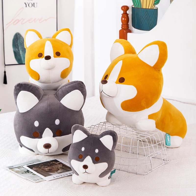 Мягкая милая игрушка плюшевые мультяшные животные Корги из Японии, плюшевая собака Шиба Ину, куклы объятий, наполненные розовые жопки, смешная подушка для детского подарка.