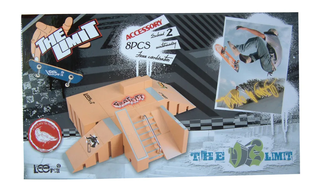 

8pcs/1Set Skate Park Kit Ramp Parts For Fingerboard Mini Finger Skateboard For Extreme Sports Enthusiasts Sport Training Toys
