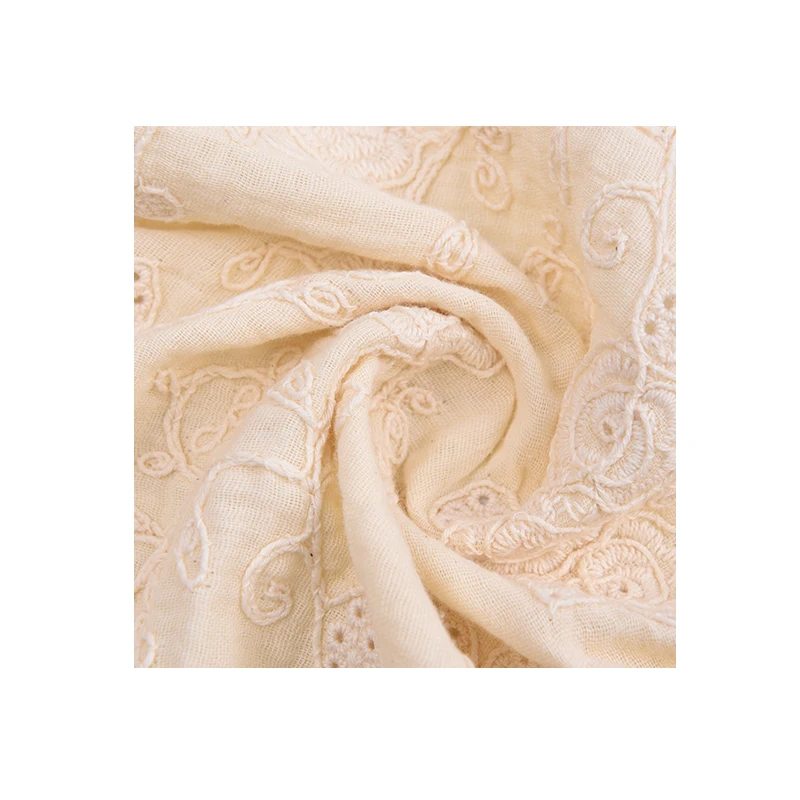 

Double cotton gauze 3D cotton embroidery fabric dress fabric summer embroidery fabric DIY sewing fabric