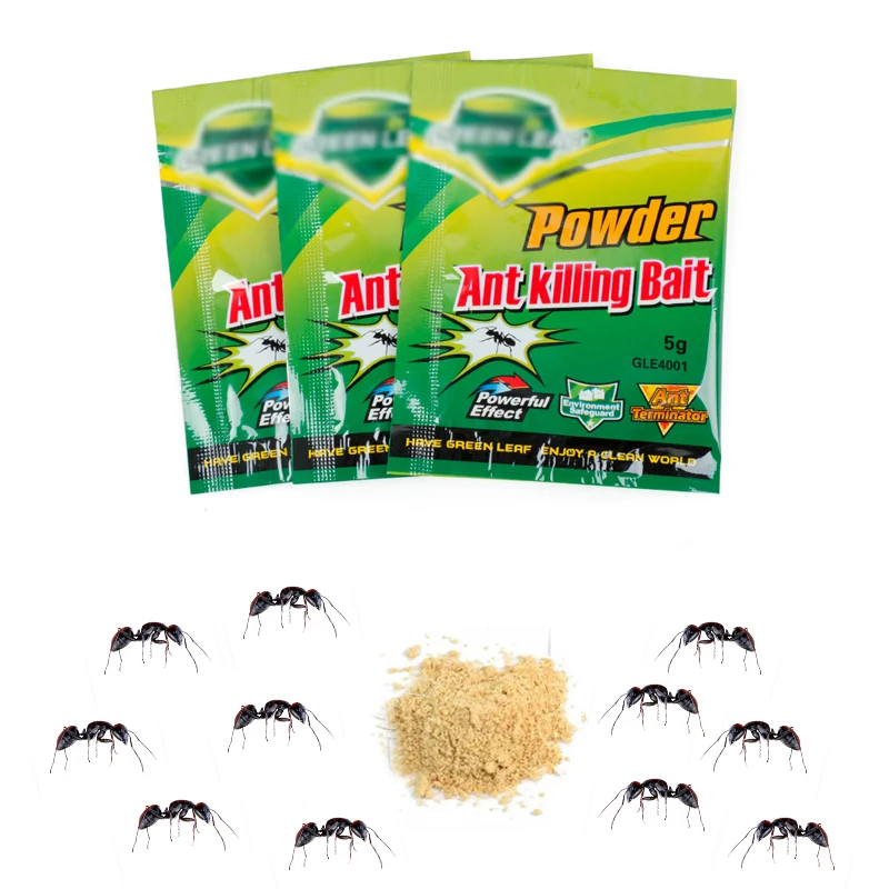 1 упаковка/лот Зеленый Порошок Листьев Ant уничтожения медицины инсектицида