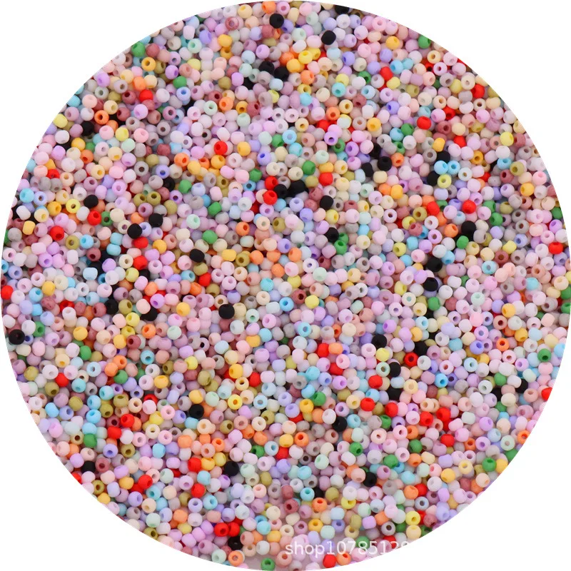 

800 шт. супер 2 мм матовое минеральное стекло рисовые бусины, равномерный размер DIY ювелирные изделия ожерелья стеклянные бусины