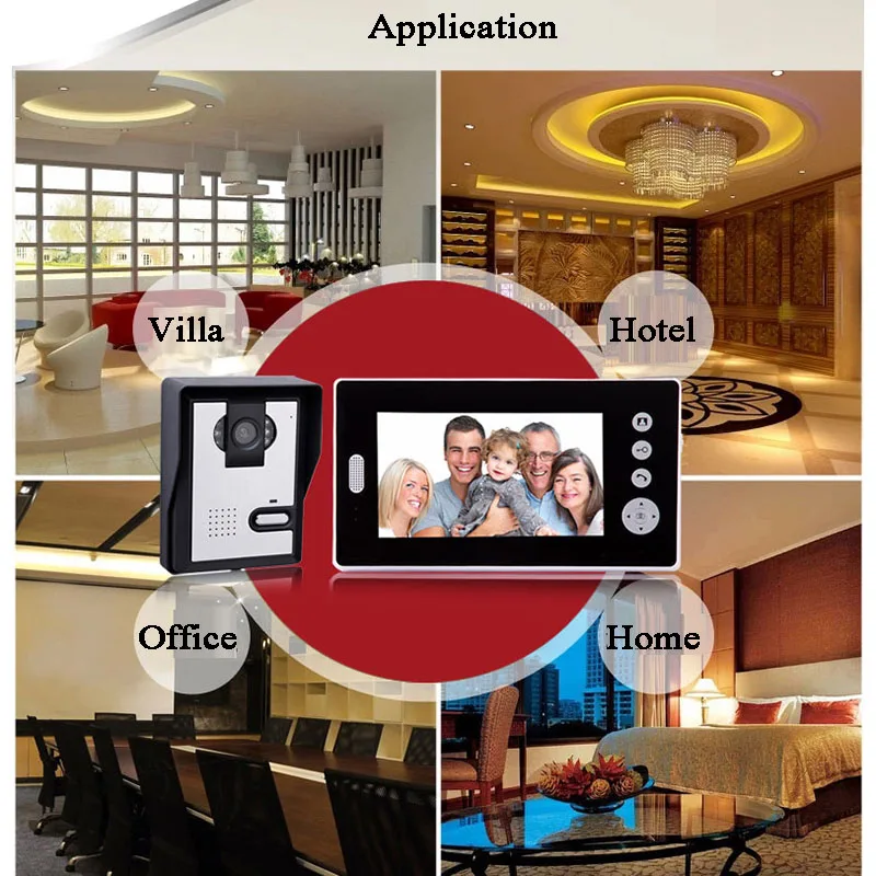 7-дюймовый монитор 2 4 ГГц дверной глазок водонепроницаемый голосовой домофон