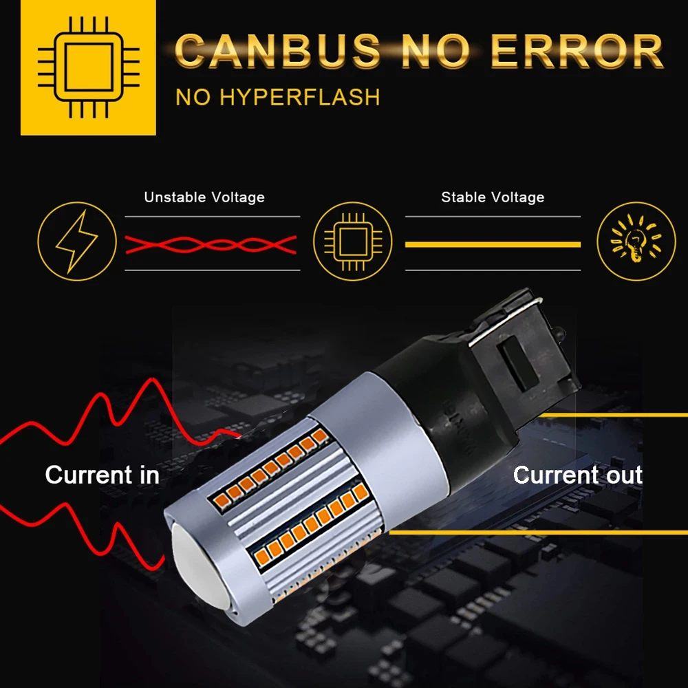 Светодиодсветильник лампы YSY T20 W21W 7440 7440NA для указателей поворота Сменные без
