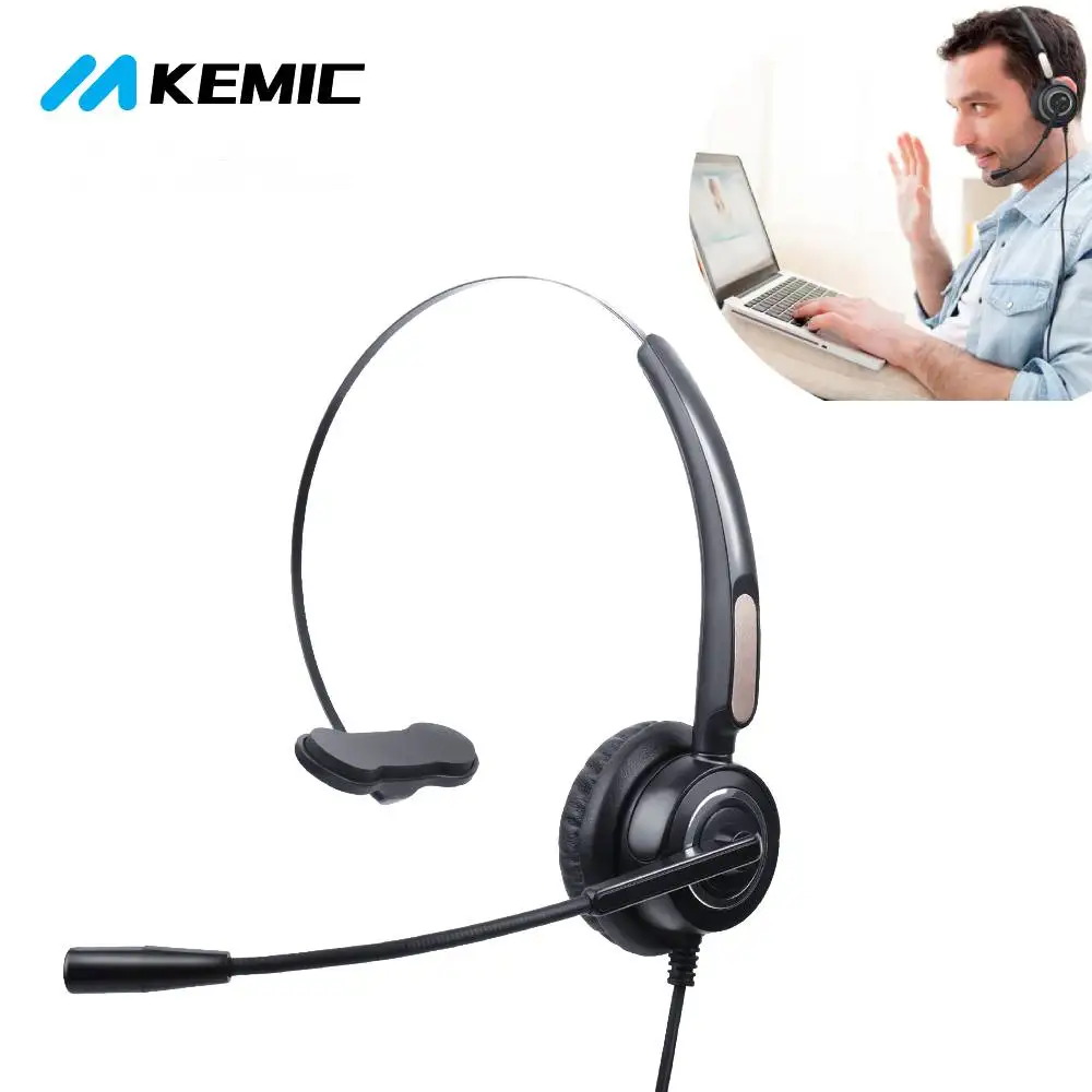 New IAKEMIC USB Headset with Microphone for PC 3.5mm Business Headsets with Mic Mute Noise Cancelling for Call Center Headphones