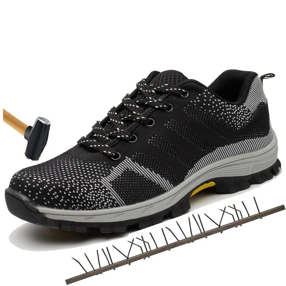 

Outdoor steel toe cap protective safety shoes male steel anti-puncture work shoes camouflage military shoes female breathable