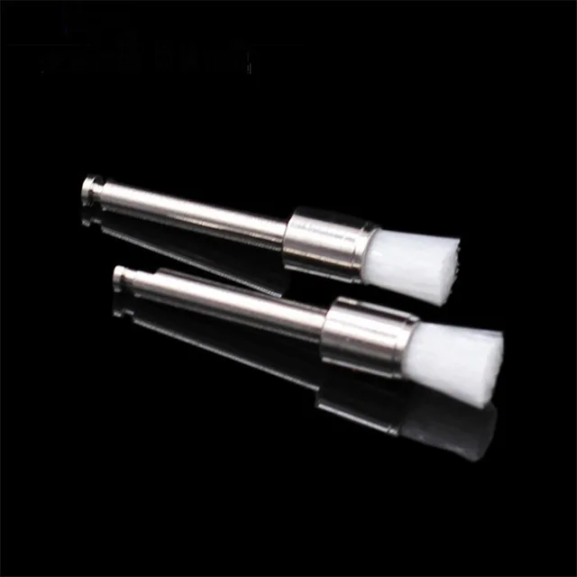 Flat head 10pcs 10 шт., цветная нейлоновая плоская головка, зубная полировальная щетка, полировщик, одноразовая полировка щеток, полировка щеток - Цвет: Flat head 10pcs