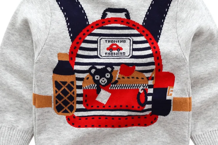 Детские повседневные Рождественские свитера с длинными рукавами и рисунком медведя для маленьких мальчиков и девочек; сезон осень-зима мягкий теплый детский свитер; пальто