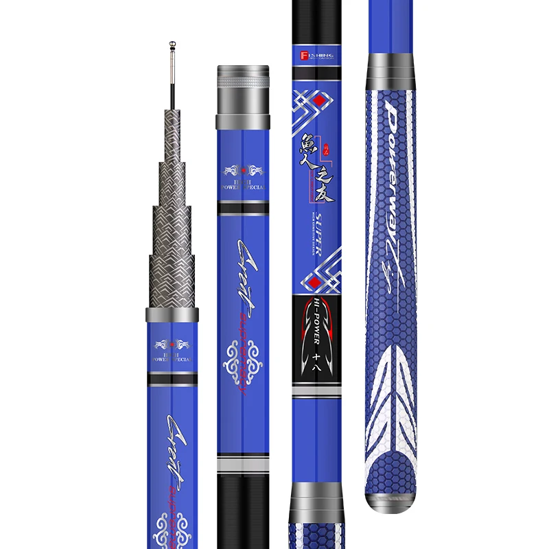 10H 8H 6H Super Hard Tilapia Fishing Rod Carbon Fiber Telescopic Wedkarstwo Olta Hand Pole 2.7M-6.3M Taiwan Fishing Sticks