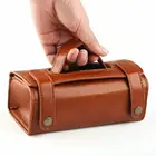 Мужская из искусственной кожи дорожная сумка для туалетных принадлежностей Чехол для бритья Органайзер Сумка коричневыйчерный