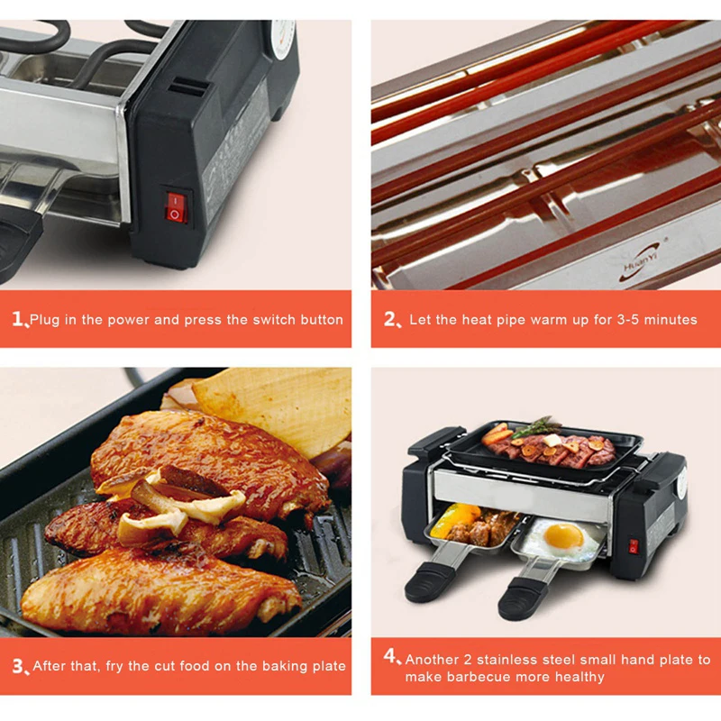 2021 new multifunction electric bbq grill smokeless barbecue bbq stove non stick plate takoyaki machine 220v free global shipping