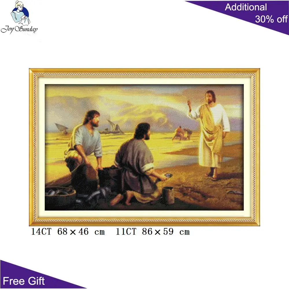 Набор для вышивки крестиком Joy Sunday Иисус Chanted домашний декор R318 R318(2) R400 R403 R407(2)|cross