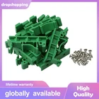10pcs DRG-01 PCB Mounting Brackets Screws Green For DIN 35 Mounting Rails Adapter Replacements Parts