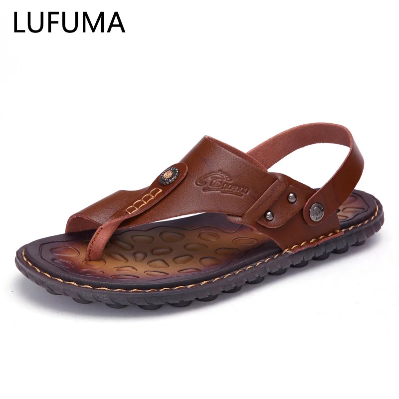 2020 г. летняя обувь из высококачественной натуральной кожи мужские сандалии