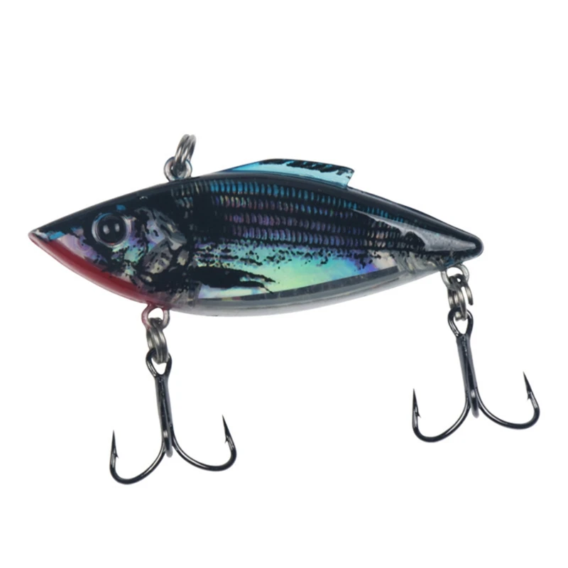 

5Pcs/Set VIB Fishing Lures 6cm/12g Hard VIB Bait 3D Eyes Vibration Lure High Fish Bass Wobbler Bait Treble Hooks