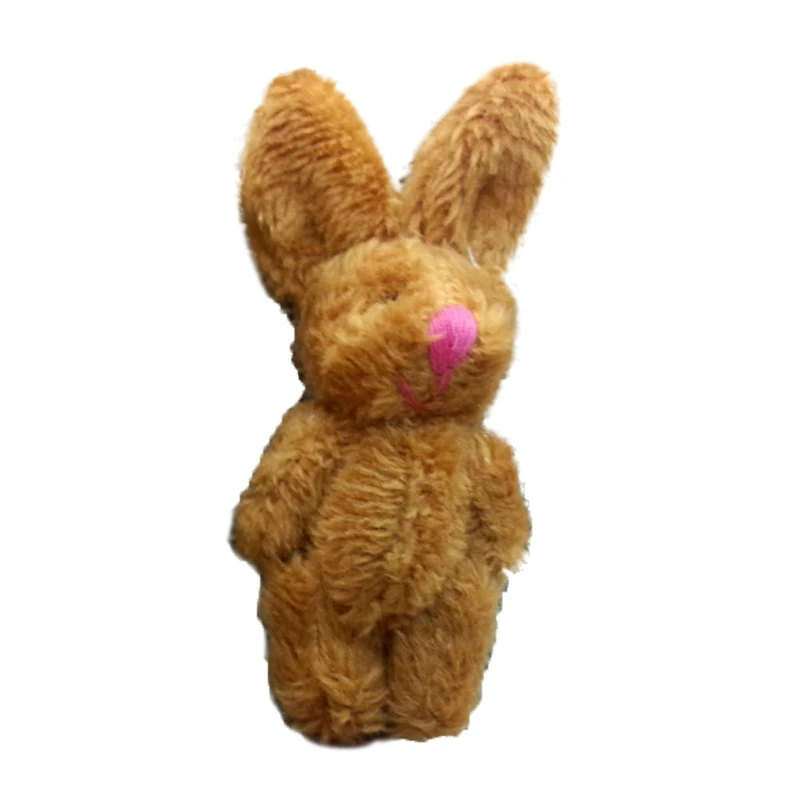 

6cm Plush Bunny Doll for Table Decors Realistic Bunny Key Chain Bouquet Toy