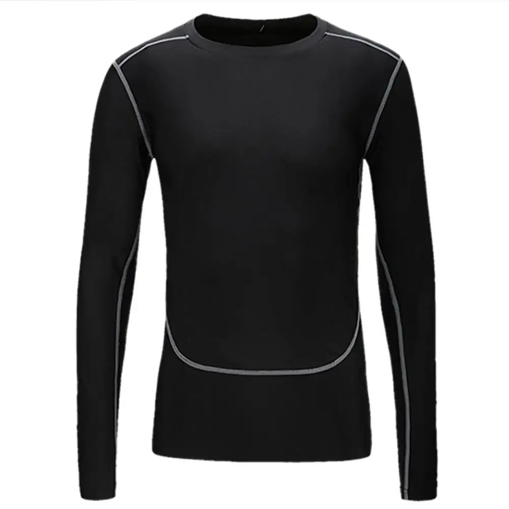 Новинка! Мужская быстросохнущая облегающая футболка с длинным рукавом для
