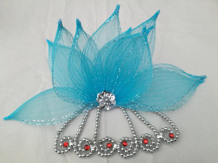 Головной убор с пайетками и цветами для национального классического танца |