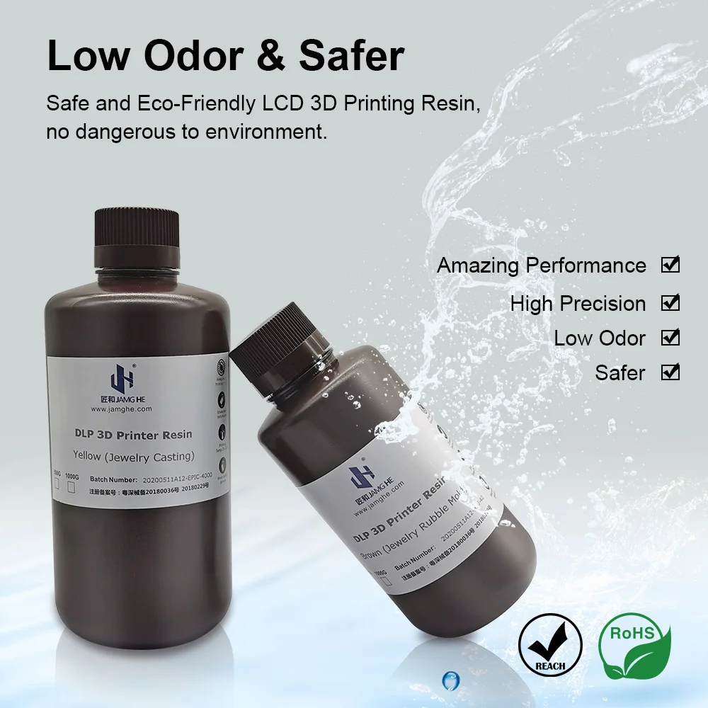 Jamghe Castable Zero Ash Resin 3D Printer Castable For elegoo Qidi 3D Printer Resin Sublimation Printer 3D Printing Resin 0.5KG