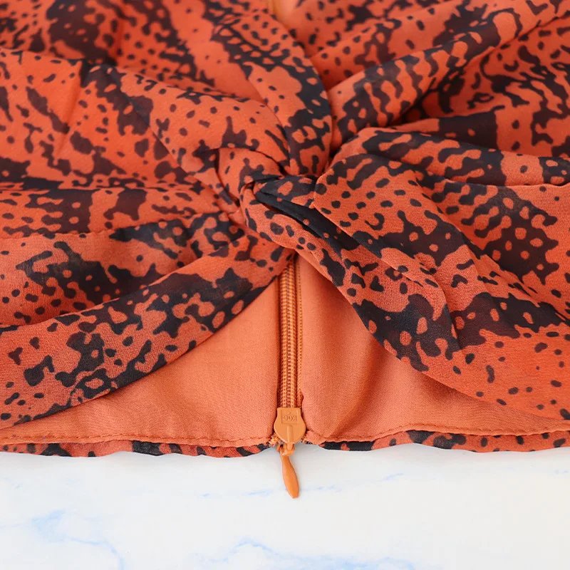 Змеиная укороченная блузка для женщин с рукавом фонариком и высокой талией