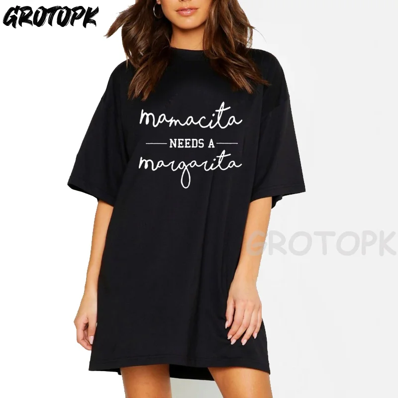 

Mamacita Needs A Margarita Elegant Dress Graphic Streetwear Cool Print Dress for Girl Plus Size Streetwear Harajuku Women Dress