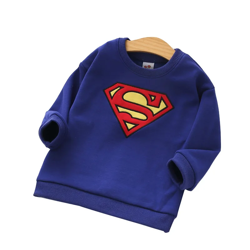 Для детей от 2 до 7 лет осенне зимние теплые хлопковые топы с длинными рукавами для