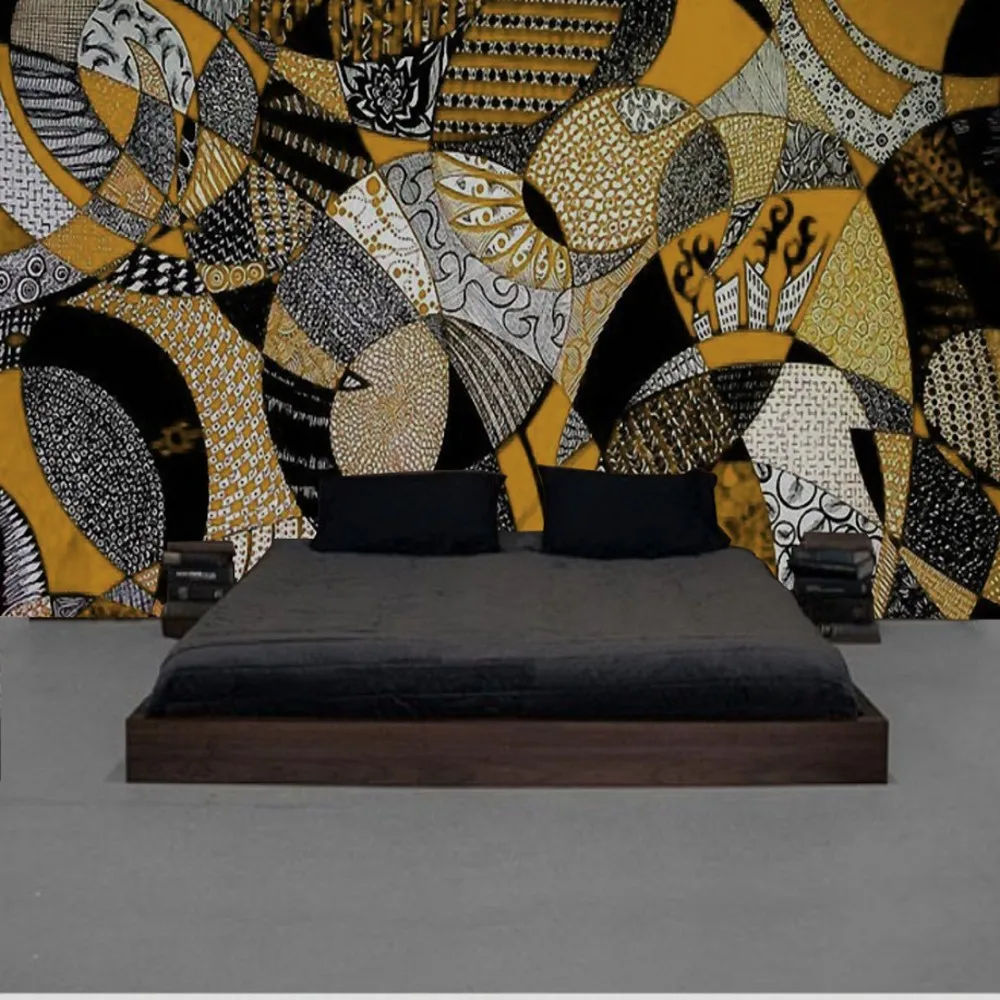 

Drop Shipping Custom Minimalist Retro Irregular Wallpaper TV Background Wall Paper Decorative For Bar 3d Mural Wallpaper