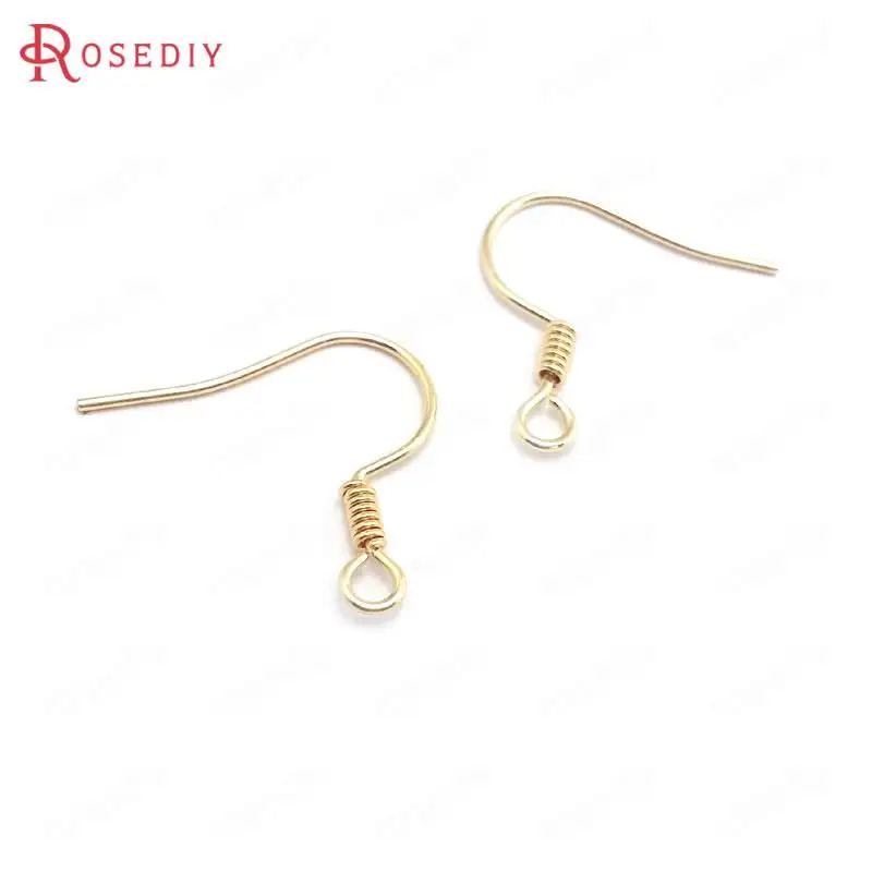 Латунные серьги с крючком золотистого цвета высота 16 мм 50 шт. фурнитура для