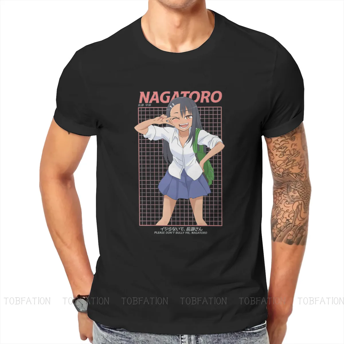 

Don't Toy with Me Miss Nagatoro Happy T Shirt Classic Grunge Summer Large Cotton Men's Clothes Harajuku Crewneck TShirt