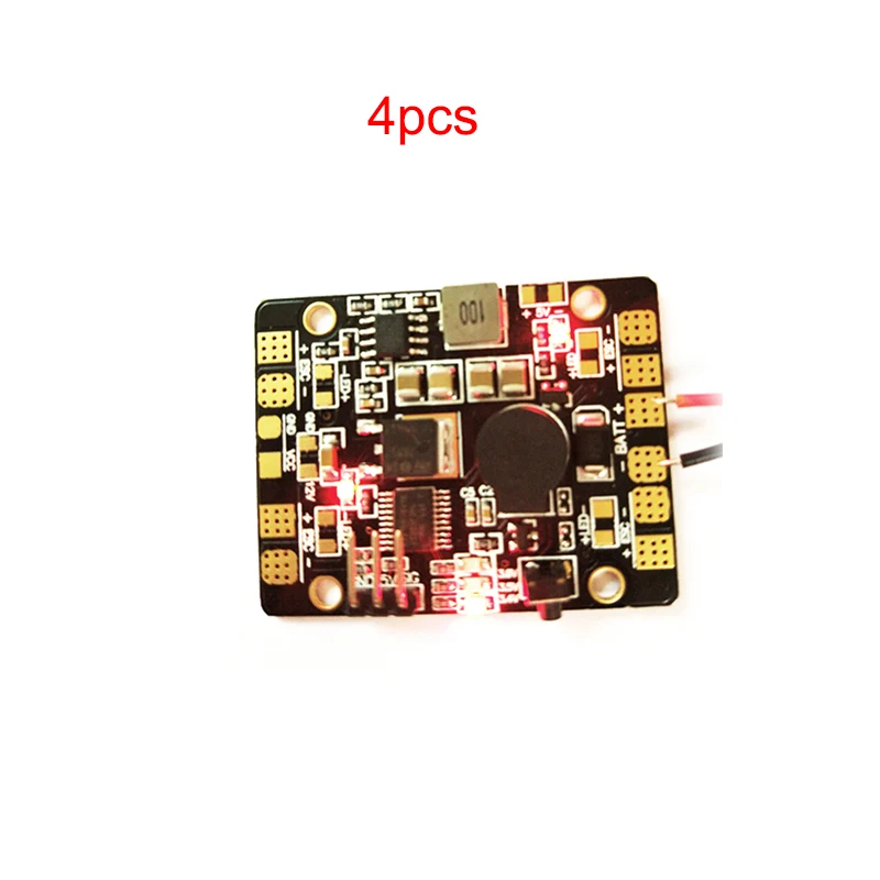 

4PCS Distribution Board Section Boards BEC LED Navigation Lamp Control Low Voltage Alarm 5In1 for FPV RC Drone Toys Parts