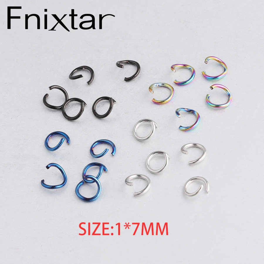 Fnixtar 1x7 мм открытые переходные кольца из нержавеющей стали раздельные фурнитура