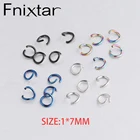 Fnixtar 1x7 мм открытые переходные кольца из нержавеющей стали, раздельные кольца, фурнитура для ювелирных изделий сделай сам, открытые одиночные петли, соединительные кольца 100 шт.лот