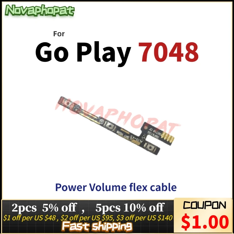 Novaphopat для Alcatel One Touch POP 2 5042 OT5042 5042D включение/выключение питания, громкость вверх вниз гибкий кабель для кнопки клавиши