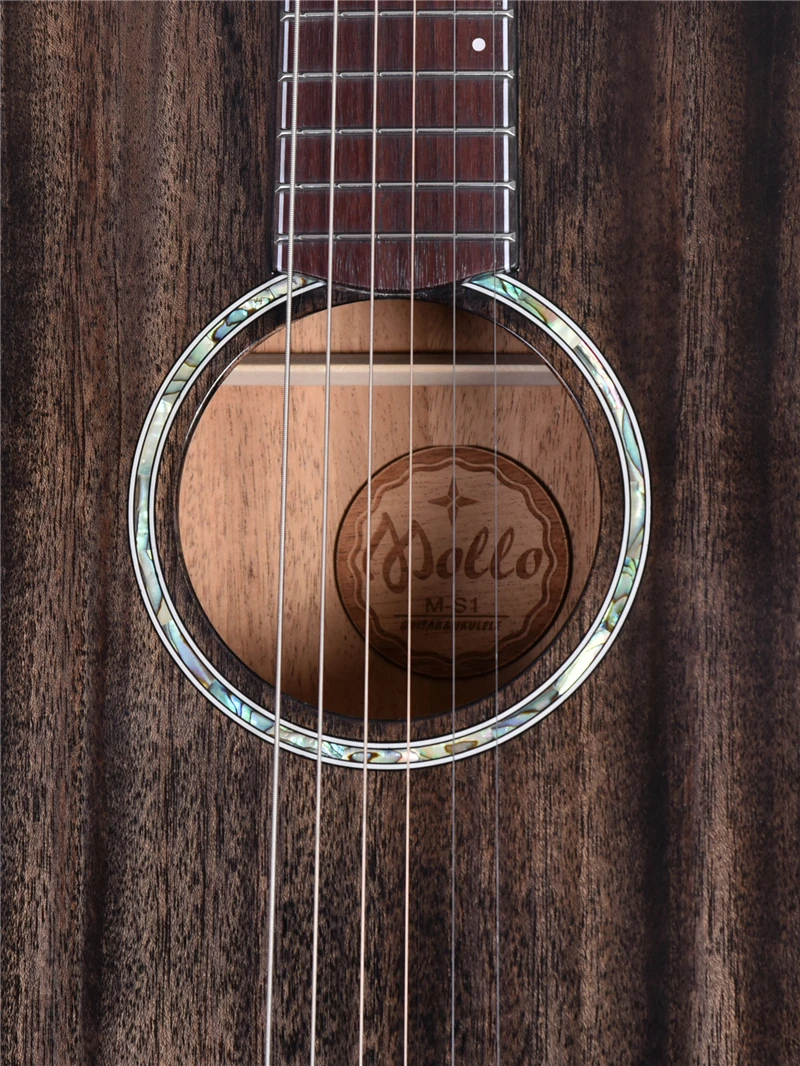 MOLLO M-S1, брендовая Акустическая гитара из красного дерева, акустическая гитара, акустическая электрогитара s