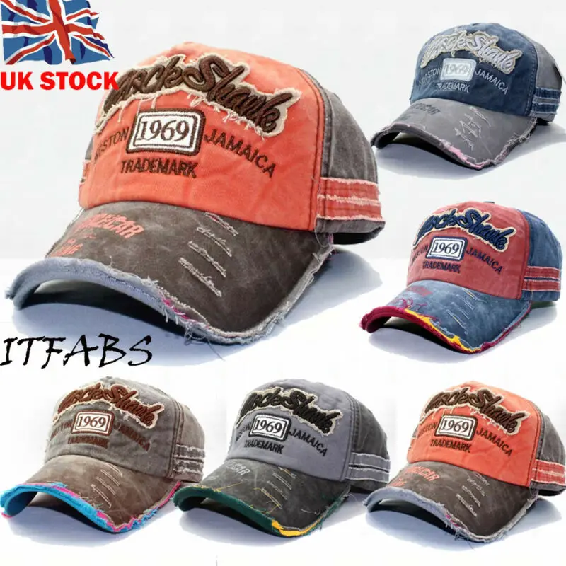 Винтажная Бейсболка унисекс для мужчин и женщин регулируемая джинсовая потертая