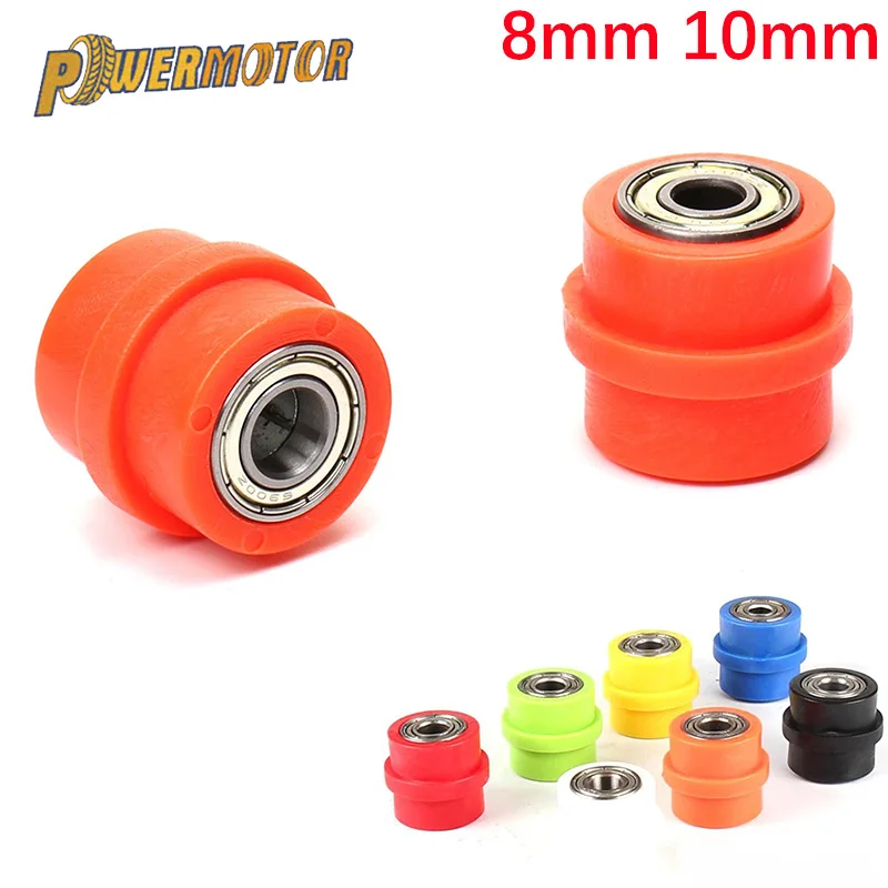 

Motorcycles 8mm 10mm Concave Drive Chain Pulley Roller Slider Tensioner Wheel Guide For Dirt Pit Bikes Street Bikes ATV