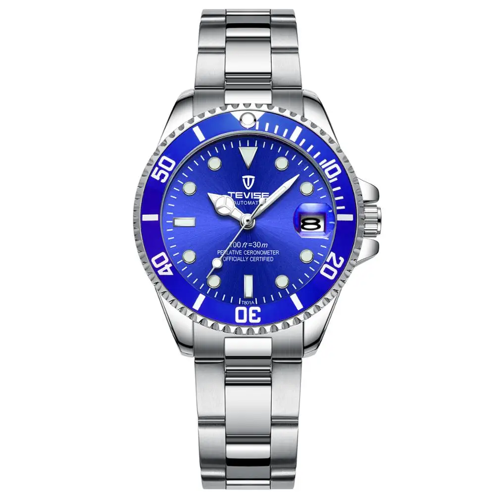 Часы TEVISE Мужские кварцевые повседневные водонепроницаемые наручные из