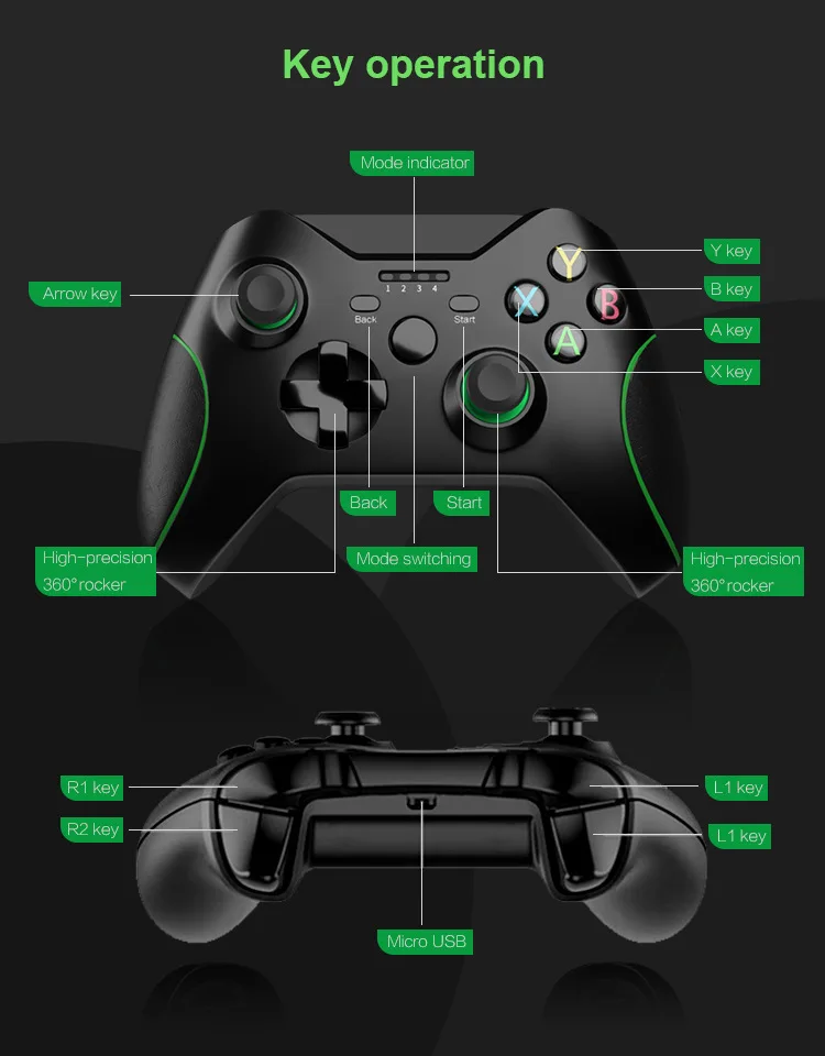 Беспроводной игровой контроллер 2 4G джойстик геймпад для Xbox One/ПК Win7 системы Win8