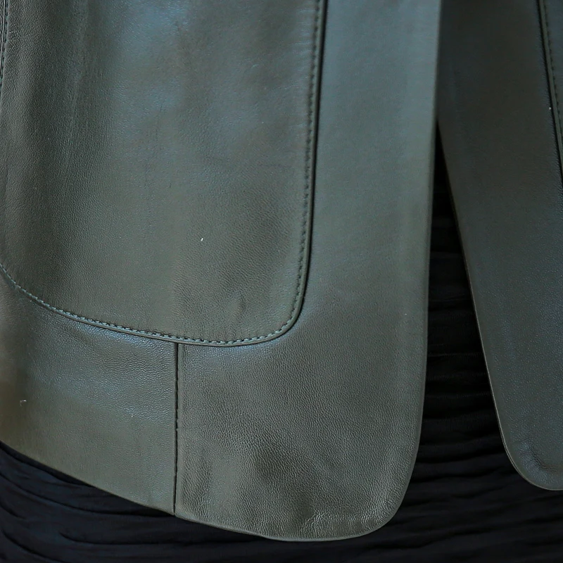 

Haoleichun new product Haining leather sheepskin suit for women