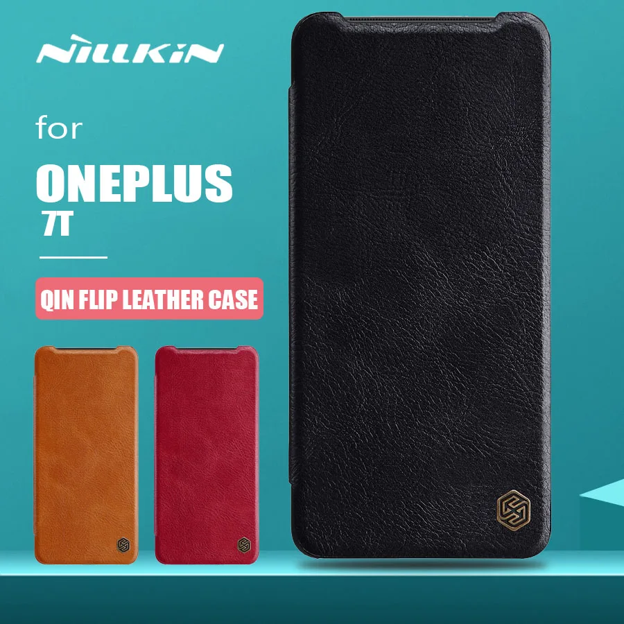 Для Oneplus 7T чехол Nillkin Qin кожаный чехол-книжка One Plus Роскошный деловой мягкий для
