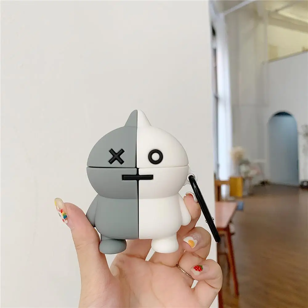 Милый 3D мультфильм анти-осень Южная Корея силиконовый наушник чехол для Apple AirPods 1/2 беспроводной bluetooth чехол для гарнитуры