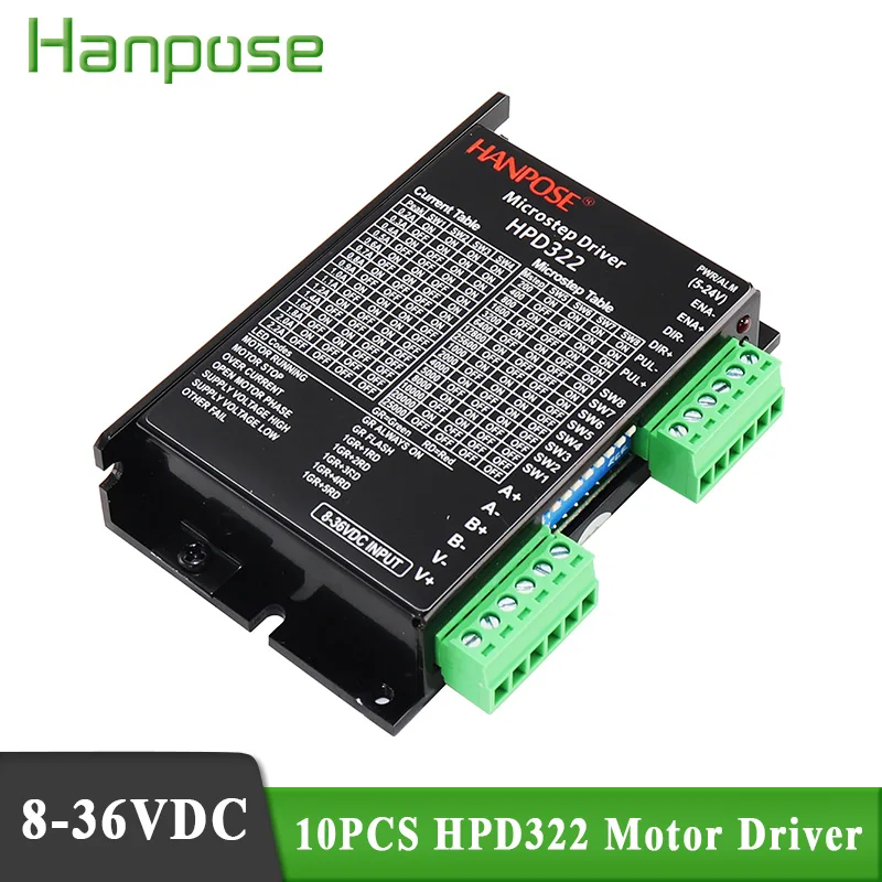 10 шт. NEMA17 драйвер двигателя HPD322 2.2A контроллера 8 36VDC для NEMA23 CNC Гибридный